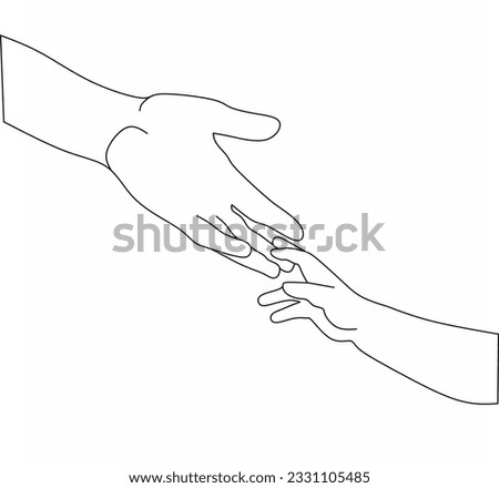Picture of a mother's hand reaching out to her child
