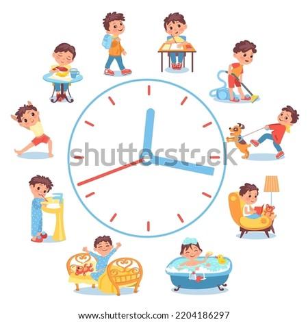 Similar – Image, Stock Photo Child reading schedule in hall of airport