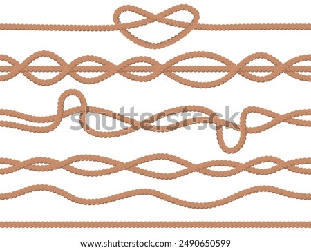 Similar – Image, Stock Photo Ropes and knots on a striped boat wall