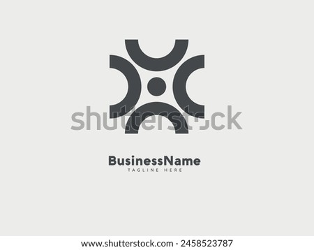 Letter C square shape logo