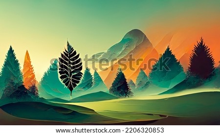 Similar – Image, Stock Photo down by the waterfall