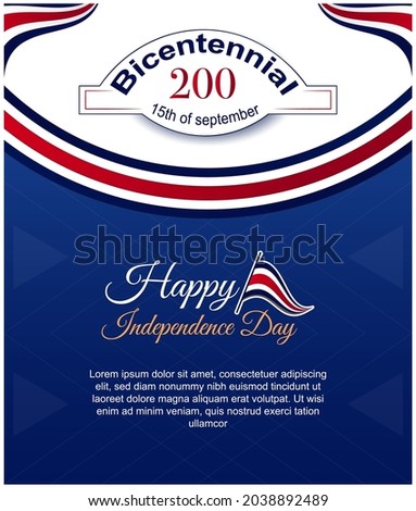 Poster of the bicentennial of Independence Day, independence of Costa Rica