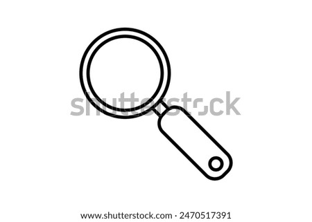 Magnifying glass icon. icon related to edit tool. suitable for web site, app, user interfaces, printable etc. line icon style. simple vector design editable