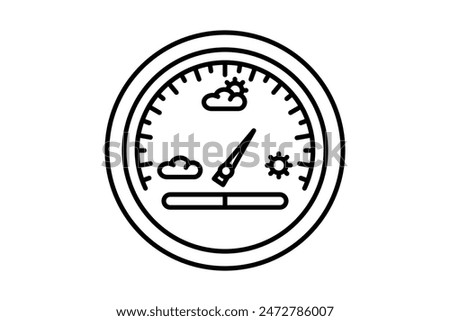 Barometer icon. icon related to weather. suitable for web site, app, user interfaces, printable etc. line icon style. simple vector design editable