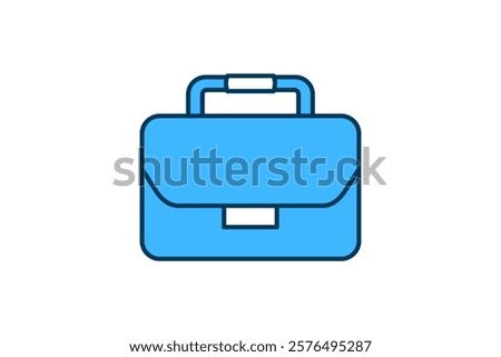 Briefcase icon. icon related to Star Up. suitable for web site, app, user interfaces, printable etc. flat line icon style. simple vector design editable