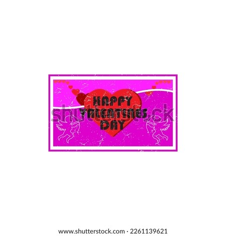 valentine logo illustration love silhouette for valentines day