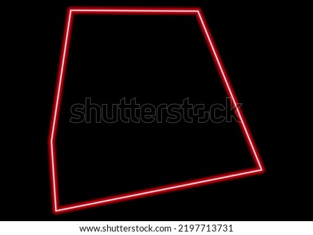 Red glowing neon map of Beau Bassin-Rose Hill Mauritius on black background. Photo stock © 
