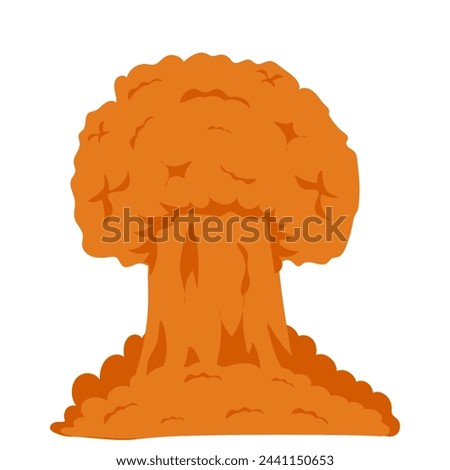 Cartoon Explosion isolated transparent background. Template Nuclear Explosion. Vector illustration can used web design. EPS 10