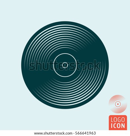 Vinyl record icon. Music plate symbol. Vector illustration