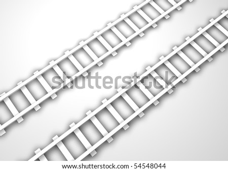 Computer Generated Rail Track for background