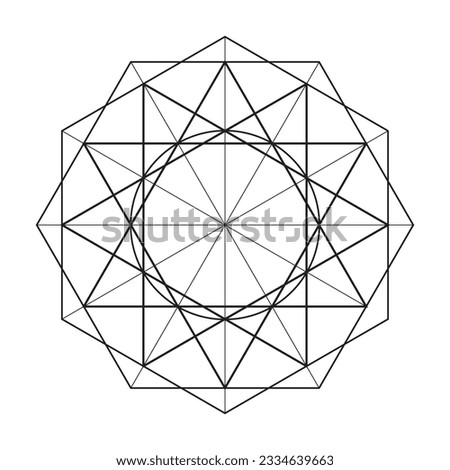 Scared Geometry Vector Design Elements. the world of geometry with our intricate illustrations.