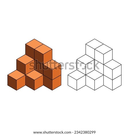 Isometric Drawing is a technique, similar to perspective drawing, used to represent three-dimensional forms. The Isometric Cube is depicted with filled color and outlined vector icons.