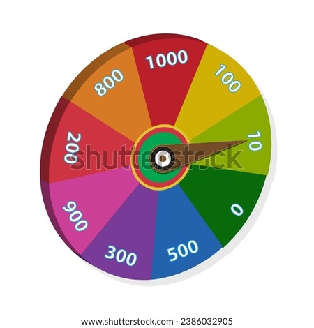 Blank wheel of fortune 12 slots icon. Clipart image isolated on white background. Board game color spinner. Colorful wheel of fortune. vector. spinner wheel.