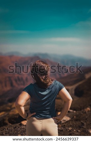 Similar – Image, Stock Photo Mountain ridge against cloudy blue sky