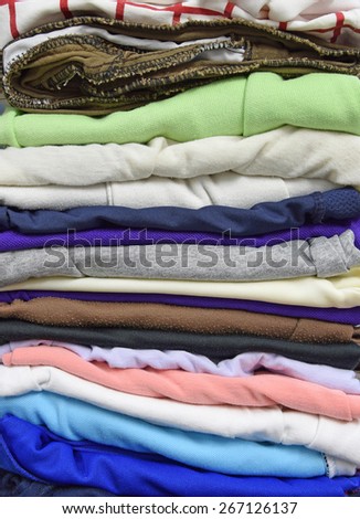 Pile of   clothes.