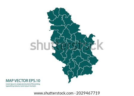 Serbia map High Detailed on white background. Abstract design vector illustration eps 10