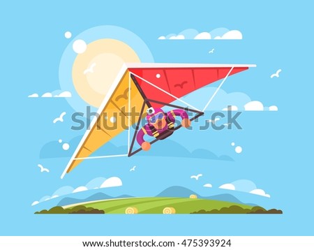Man on a hang glider