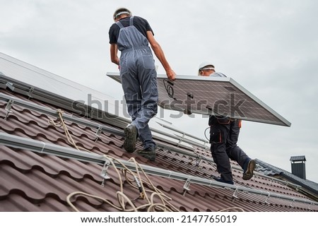 Similar – Image, Stock Photo Rope team | House well networked