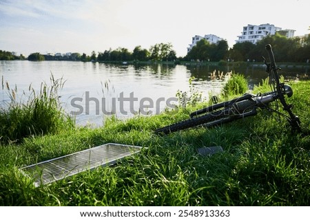 Similar – Image, Stock Photo Bicycle near pink and black wall