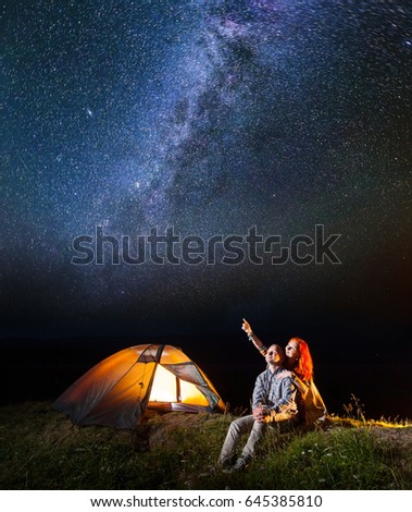 Similar – Image, Stock Photo #As# looking up Starry sky