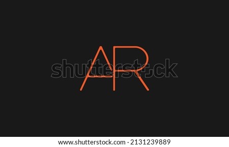 Alphabet letter icon logo AR Stok fotoğraf © 