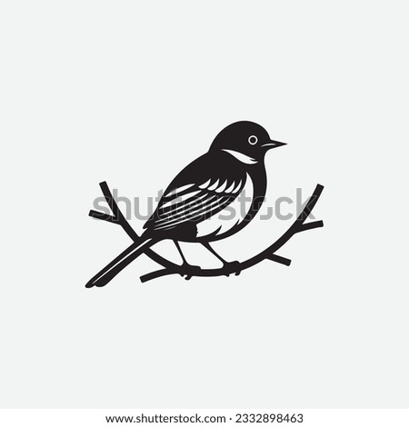 Black Bird icon vector logo 