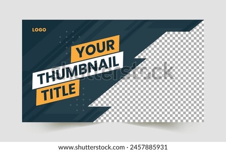 Editable YouTube thumbnail template design for YouTube videos, live stream, marketing agency, video thumbnail, and video cover template