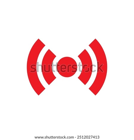 Live streaming icon. Red signal symbol of live streaming, broadcasting, online stream. Simple modern red color live broadcast logo for social media, website, ui, media player, and more.