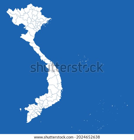 Detailed map of Vietnam with accurate Hoang Sa and Truong Sa islands Stok fotoğraf © 