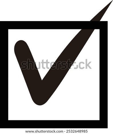 Hand drawn Checkmark Box Black