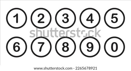 Bullet Point or Circle Number icon symbol sign, vector illustration