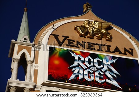 America,American,LAS VEGAS, NEVADA - Oct 28, 2014. Las Vegas VENETIAN Harrah\'s?CASINO AND HOTEL