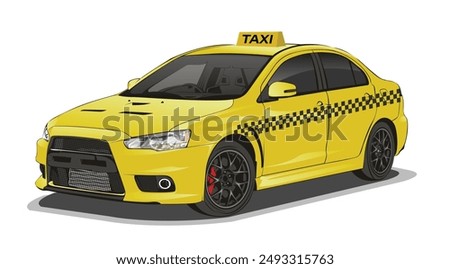 icon logo sign 3d taxi sport car city cab cap pay fast speed art toy evo gocar design vector template model sticker livery modify