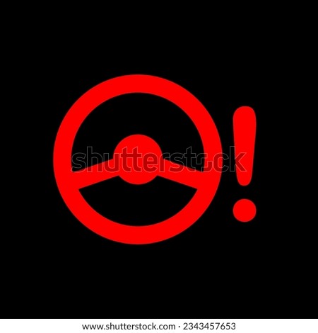 the symbol of the car dashboard and the meaning of the 
Electric power steering system EPS  is a vector illustration
