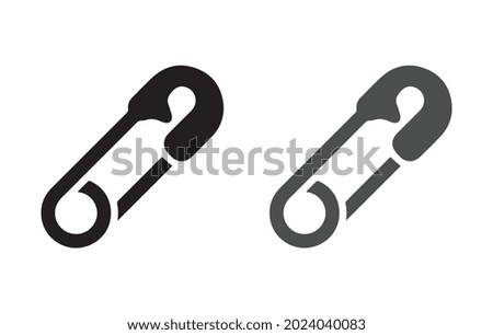 Safety pin vector icon. filled flat sign for mobile concept and web design.