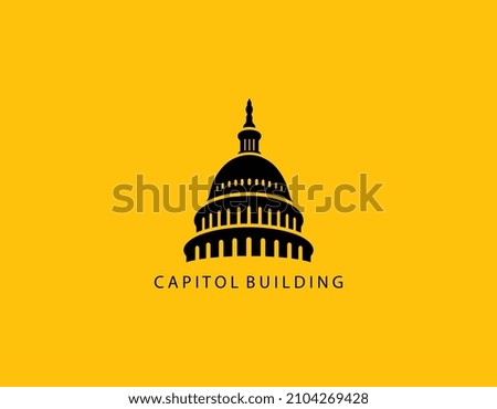 Simple Capitol building vector logo design