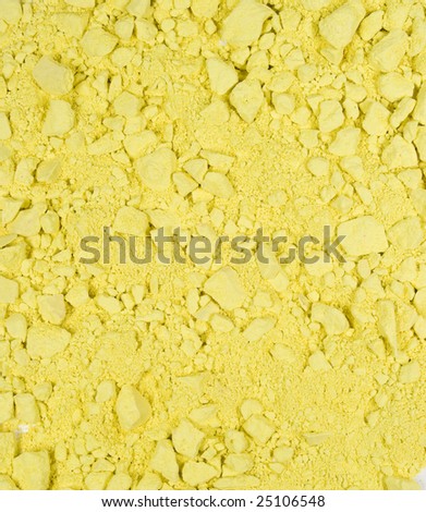 Colored grainy crushed chalk\'s textured background. Yellow.