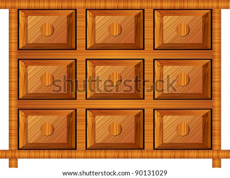 wooden cabinet for small items