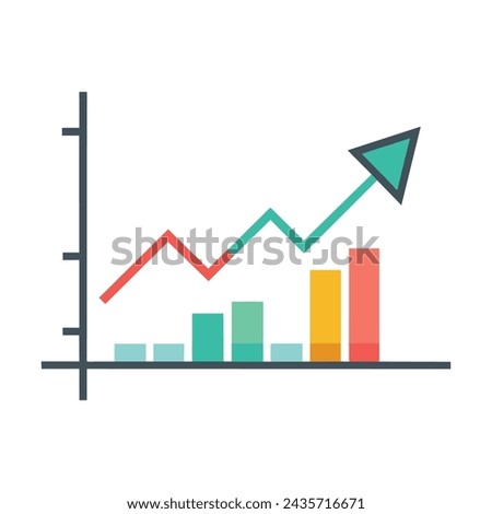Graph system sort ascending line vector illustration on white background