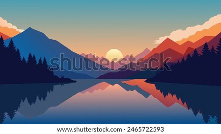 Similar – Image, Stock Photo beautiful View of the Hallstatt from lake Hallstater See, Austria with blue boat on the front popular tourist location