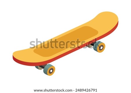 Skateboard Road transport isolated flat vector illustration