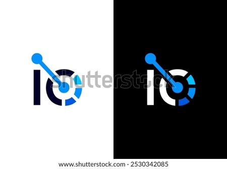 io logo design technology simple