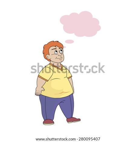 Cartoon Fat Man Stock Photo 280095407 : Shutterstock