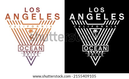 Los Angeles California Ocean Drive Digital Print Designs