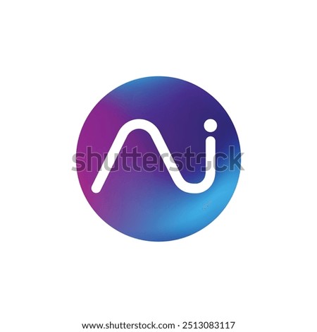 Generate AI, Artificial Intelligence Logo. Ai logo Concept. Vector symbol (AI). Abstract letter Ai logo. This logo icon incorporate with abstract shape in the creative way. It look like letter A and I