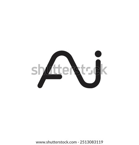 Generate AI, Artificial Intelligence Logo. Ai logo Concept. Vector symbol (AI). Abstract letter Ai logo. This logo icon incorporate with abstract shape in the creative way. It look like letter A and I