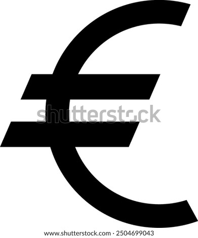 Euro sign. Money vector symbol isolated on white background.