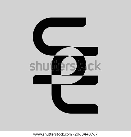 initial letter SE logo design Stock foto © 