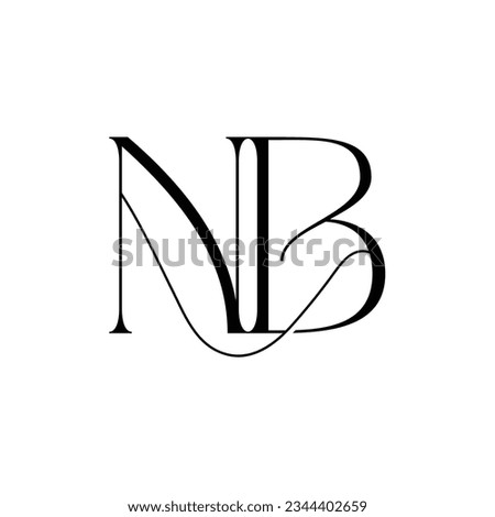 Initial letter NB logo design creative modern symbol icon monogram