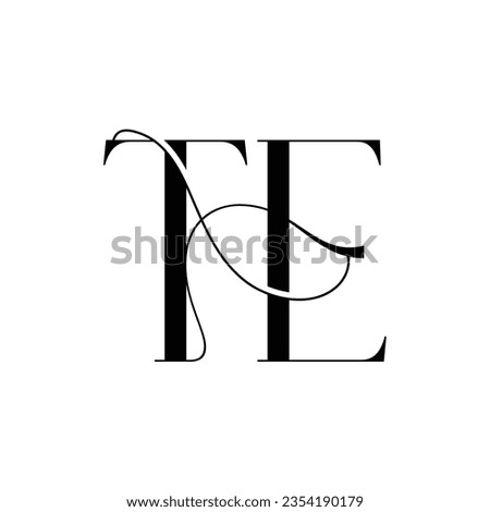 Initial letter TE logo design creative modern symbol icon monogram